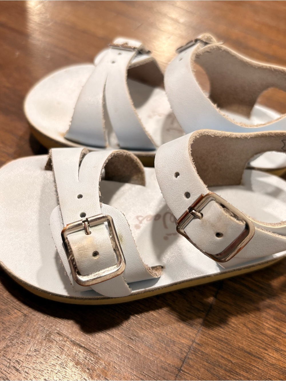 Baby blue sea wees toddler girls Buckle Sandals with Adjustable Straps